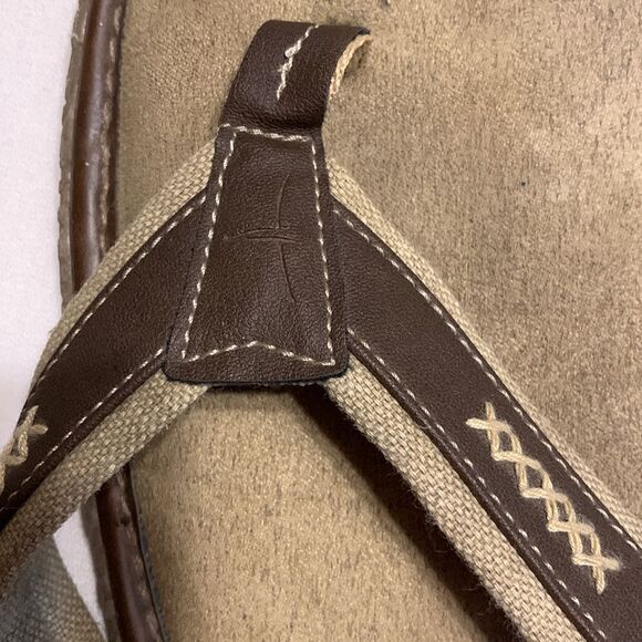 Blue fin men's Size 14 memory foam sandals brown/tan - Picture 9 of 9